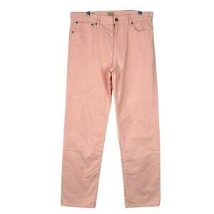 J.Crew Corduroy Pants Mens Peach Pink Stretch Straight Leg Cotton NWT 32x32